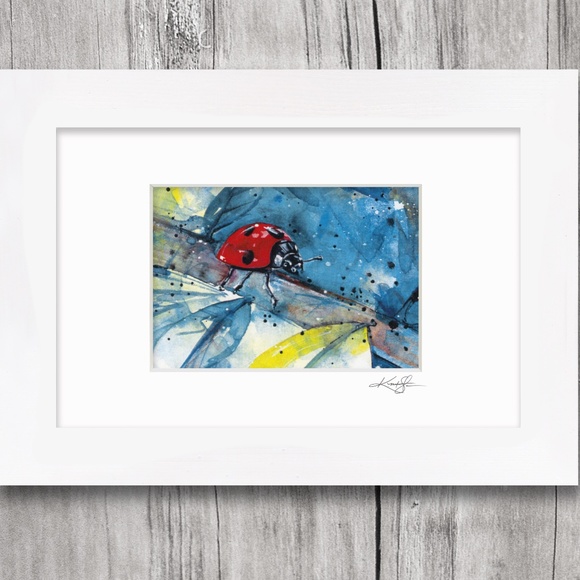 Ladybug Print in Mat from original painting by Kathy Morton Stanion - Ladybug 2 - Picture 4 of 5